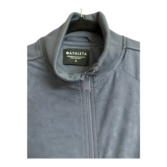 Athleta Brooklyn Womens Leopard Medieval Violet Full Zip Jacket/Sweatshirt Small - Picture 4 of 9